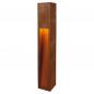 Preview: SLV 229411 RUSTY SLOT 80cm hohe Wegeleuchte aus Eisen mit Rostpatina IP44