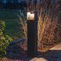 Preview: SLV 232125 LOGS 70cm hohe Wegeleuchte eckig anthrazit mit warmweisser LED