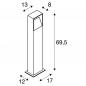 Preview: SLV 232125 LOGS 70cm hohe Wegeleuchte eckig anthrazit mit warmweisser LED