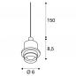 Preview: SLV 132662 FENDA E27 Pendelleuchte E27 chrom  A++