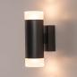 Preview: Schwarze zylindrische LED-Wandleuchte 2-flammig ASTINA UP/DOWN SLV 1002933