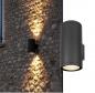 Preview: SLV 1003441 ENOLA ROUND UP&DOWN L Outdoor LED Wandleuchte anthrazit umschaltbare Farbtemperatur - hohe Farbwiedergabe