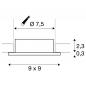 Preview: SLV 1007350 NEW TRIA® 75 Deckeneinbauring IP20 Aluminium