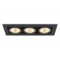Preview: SLV 1007567 KADUX Deckeneinbauleuchte triple 3000K 38° IP 20 quadratisch schwarz