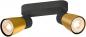 Preview: SLV 1008370 PURI 2.0 Dome, Wand- und Deckenaufbauleuchte, long, 2 x max. 6 W GU10, schwarz / gold