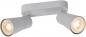 Preview: SLV 1008368 PURI 2.0 Cone, Wand- und Deckenaufbauleuchte, long, 2 x max. 6 W GU10, grau