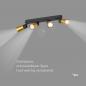 Preview: SLV 1008349 PURI 2.0 Cone, Wand- und Deckenaufbauleuchte, long, 4 x max. 6 W GU10, schwarz / gold