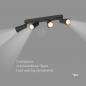 Preview: SLV 1008348 PURI 2.0 Cone, Wand- und Deckenaufbauleuchte, long, 4 x max. 6 W GU10, schwarz