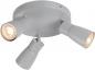 Preview: SLV 1008343 PURI 2.0 Dome, Wand- und Deckenaufbauleuchte, rund, 3 x max. 6 W GU10, grau