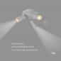 Preview: SLV 1008339 PURI 2.0 Cone, Wand- und Deckenaufbauleuchte, rund, 3 x max. 6 W GU10, grau