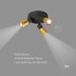 Preview: SLV 1008337 PURI 2.0 Cone, Wand- und Deckenaufbauleuchte, rund, 3 x max. 6 W GU10, schwarz / gold