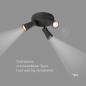 Preview: SLV 1008336 PURI 2.0 Cone, Wand- und Deckenaufbauleuchte, rund, 3 x max. 6 W GU10, schwarz