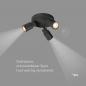 Preview: SLV 1008332 PURI 2.0 Tube, Wand- und Deckenaufbauleuchte, rund, 3 x max. 6 W GU10, schwarz