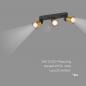 Preview: SLV 1008325 PURI 2.0 Cone, Wand- und Deckenaufbauleuchte, long, 3 x max. 6 W GU10, schwarz / gold