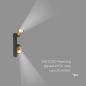 Preview: SLV 1008313 PURI 2.0 Cone, Wand- und Deckenaufbauleuchte, asymmetrisch, 2 x max. 6 W GU10, schwarz / gold