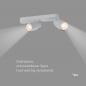 Preview: SLV 1008311 PURI 2.0 Tube, Wand- und Deckenaufbauleuchte, asymmetrisch, 2 x max. 6 W GU10, grau