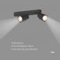 Preview: SLV 1008308 PURI 2.0 Tube 2x GU10 Wand- & Deckenaufbauleuchte asymmetrisch Schwarz – modernes Mix & Match Lichtsystem