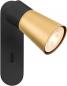 Preview: SLV 1008301 PURI 2.0 Cone 6W GU10 Wand- & Deckenaufbauleuchte in Schwarz/Gold – moderne flexible Lichtlösung