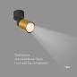 Preview: SLV 1008285 PURI 2.0 Tube, Wand- und Deckenaufbauleuchte, 1x max. 6 W GU10, schwarz / gold