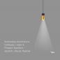 Preview: SLV 1008279 PURI 2.0 Cone, 3~ Pendelleuchte, GU10, Pendellänge 200 cm, 1x max. 6 W, schwarz / gold
