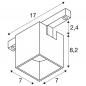 Preview: SLV 1008982 FIX-IT!, 48V, DALI, eckig, Surface mounted track, Spot, 2700K, 6.6 W, 36°, schwarz / schwarz