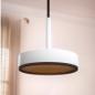 Preview: SLV 1009015 GRIP! FLAT Pendelleuchte PHASE 2700/3000K weiß/schwarz – moderne LED Pendelleuchte mit CCT Switch