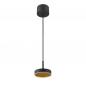 Preview: SLV 1009014 GRIP! FLAT Pendelleuchte PHASE 2700/3000K schwarz/gold – moderne LED Pendelleuchte mit CCT Switch