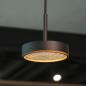 Preview: SLV 1009014 GRIP! FLAT Pendelleuchte PHASE 2700/3000K schwarz/gold – moderne LED Pendelleuchte mit CCT Switch