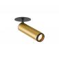 Preview: SLV 1009091 GRIP! M Deckeneinbauleuchte PHASE 3000 K 42° IP20 gold/schwarz