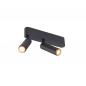 Preview: SLV 1009046 GRIP! S Deckenaufbauleuchte double PHASE 2700K 21W 29° schwarz/gold – leistungsstarker LED Doppelstrahler