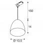 Preview: SLV 1009141 PARA CONE 14 Pendelleuchte 3-Phasen GU10 Aluminium