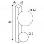 Preview: SLV 1009145 SUN WL DOUBLE G9 Wandaufbauleuchte schwarz IP20