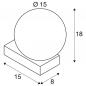 Preview: SLV 1009144 SUN WL UP G9 Wandaufbauleuchte schwarz rund IP20