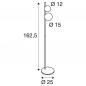 Preview: SLV 1009142 SUN FL G9 Stehleuchte schwarz rund IP20