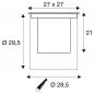 Preview: SLV 1009171 DASAR XL Bodeneinbauleuchte – professionelle LED Außenbeleuchtung 27W 2600lm 3000K IP67 DALI Edelstahl/Schwarz
