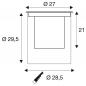 Preview: SLV 1009170 DASAR® XL Bodeneinbauleuchte LED 3000K Edelstahl/Schwarz IP65/IP67 DALI