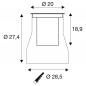 Preview: SLV 1009169 DASAR® L Bodeneinbauleuchte LED 3000K Edelstahl/Schwarz IP65/IP67 quadratisch DALI