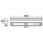 Preview: SLV 1009251 BATTEN P 600 LED Batten 28W 830/840/850 WH Aufbauleuchte 600mm