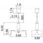 Preview: SLV 1009243 EASYLIGHT SCK 3000 STEEL CABLE SUSPENSION KITS 3000mm – Seilabhängung Edelstahl Lichtbandsystem Zubehör