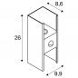 Preview: SLV 1010107 FLATT II Wandaufbauleuchte SENSOR 10W 2700K anthrazit/braun IP54