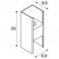 Preview: SLV 1010101 FLATT II Wandaufbauleuchte PHASE 9,5W 2700K anthrazit/braun IP65