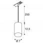 Preview: SLV 1010100 ASTO TUBE 1~ Pendelleuchte GU10 10W weiß 250 cm IP20