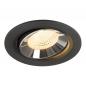 Preview: SLV 1009836 NUMINOS MOVE L Deckeneinbauleuchte schwarz/chrom 3000K 55° CRI90 -  Einbau Ø 14,5cm