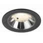 Preview: SLV 1009474 NUMINOS® S Deckeneinbauleuchte schwarz/chrom 4000K 40° CRI90 , Einbau Ø 6,8cm