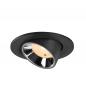 Preview: SLV 1009384 NUMINOS® GIMBLE S Deckeneinbauleuchte schwarz/chrom 2700K 40° CRI90 , Einbau Ø 9cm