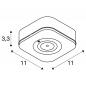 Preview: SLV 1010508 P-LIGHT – quadratische LED Not- und Sicherheitsleuchte 1,2W 6000K weiß