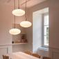 Preview: SLV 1010416 OLYPSO 50 Pendelleuchte E27 40W Ø 500 mm gold – großformatige Design-Pendelleuchte mit Opalglas