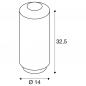 Preview: SLV 1010345 PANTILO SLIM Glas Tischleuchte zylindrisch E27 15W chrom
