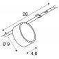 Preview: SLV 1010251 KALU 2.0 3~ LED Schienenstrahler 10W 1500lm 4000K 36° Weiß DALI – intelligenter 3-Phasen Spot für moderne Lichtsysteme