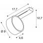Preview: SLV 1010228 KALU 2.0 1~ LED Schienenstrahler 10W 1450lm 3000K 36° Weiß – moderner Hochvolt-Spot für 1-Phasen Schienensysteme